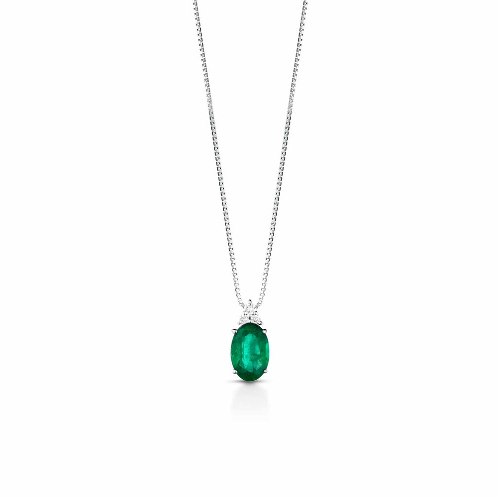 Diamonds | Pendente in oro, diamanti e smeraldo
