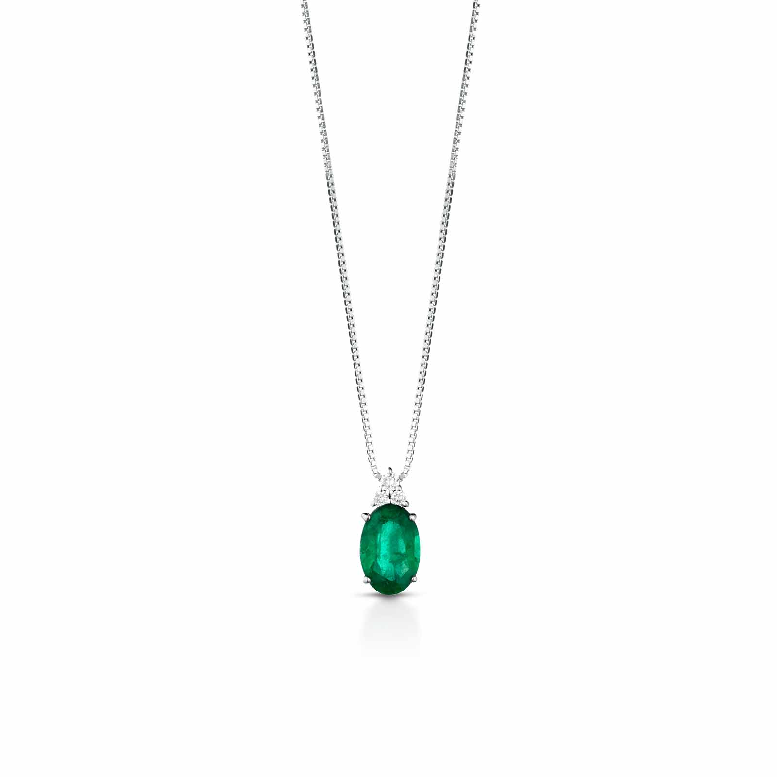 Diamonds | Pendente in oro, diamanti e smeraldo