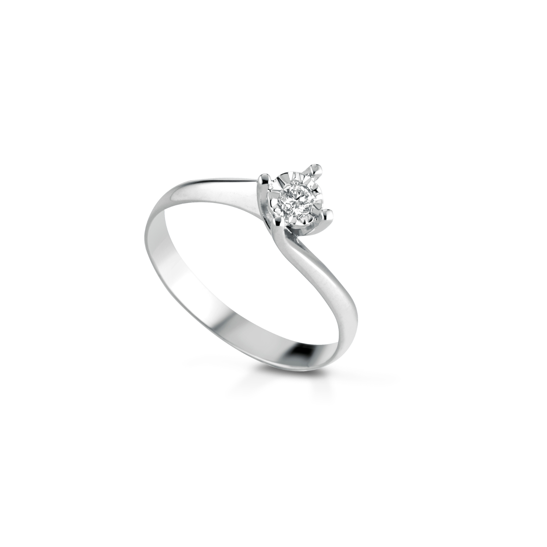 Anello Solitario Valentino Diamonds Oro Bianco 18K 0,05-0,20ct|LG