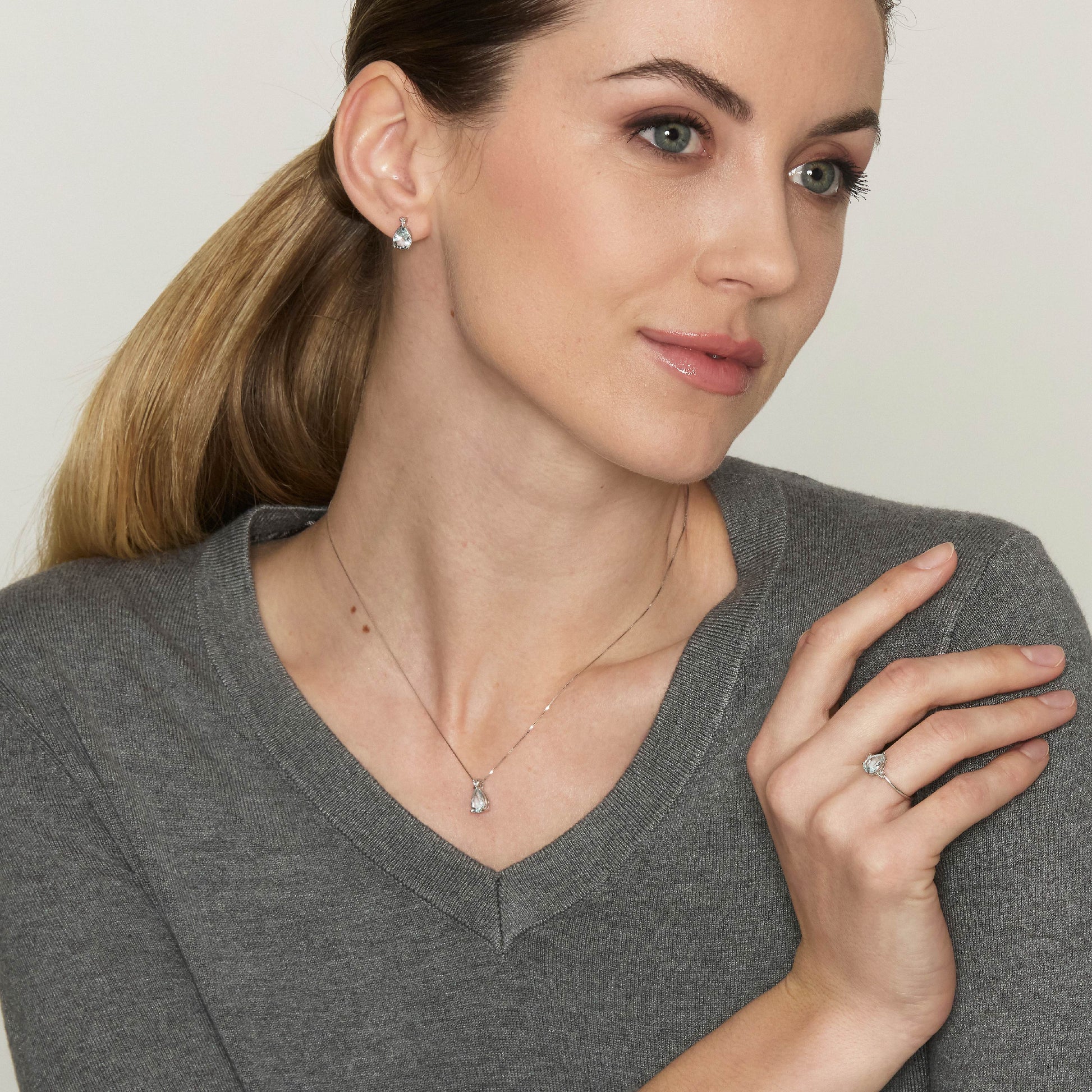 Diamonds | Orecchini in oro, diamanti e acquamarina