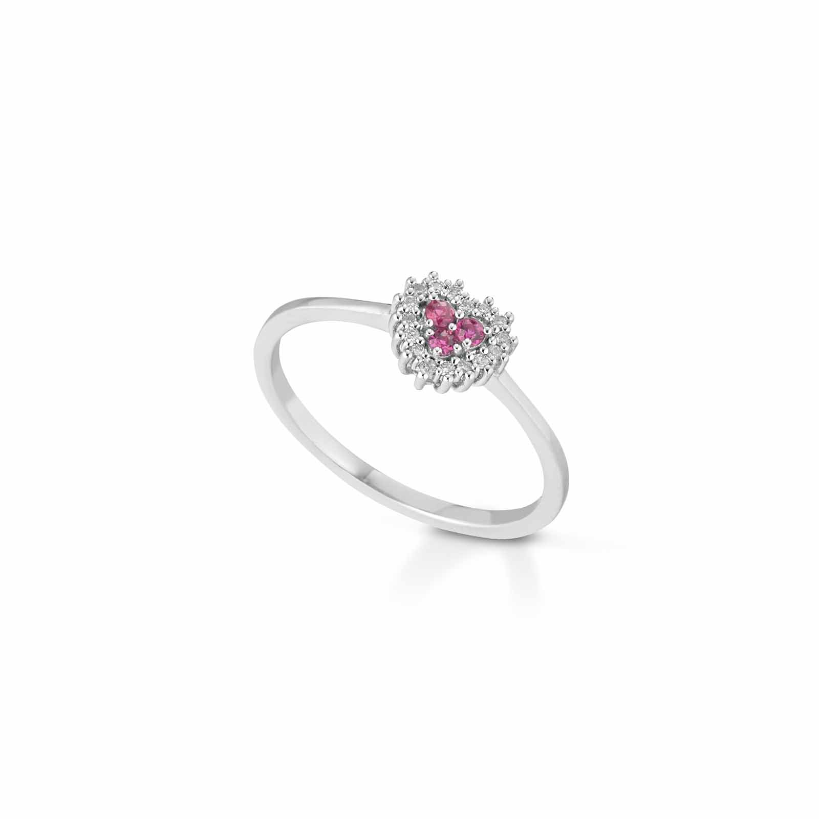 Diamonds | Anello in oro, diamanti e rubino