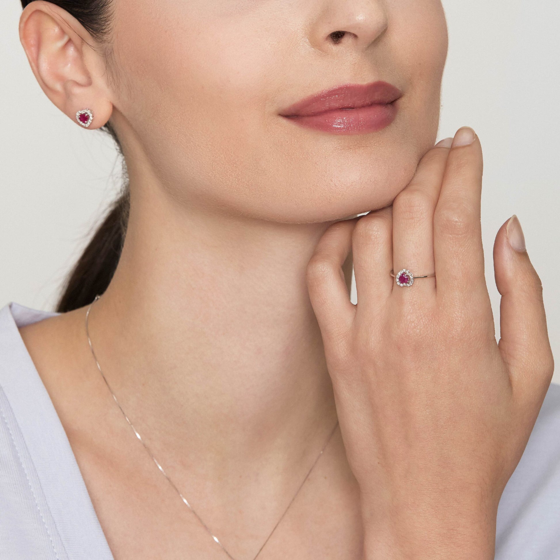 Diamonds | Anello in oro, diamanti e rubino