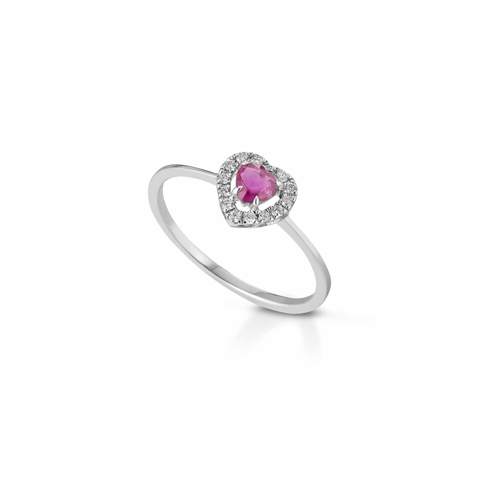 Diamonds | Anello in oro, diamanti e rubino