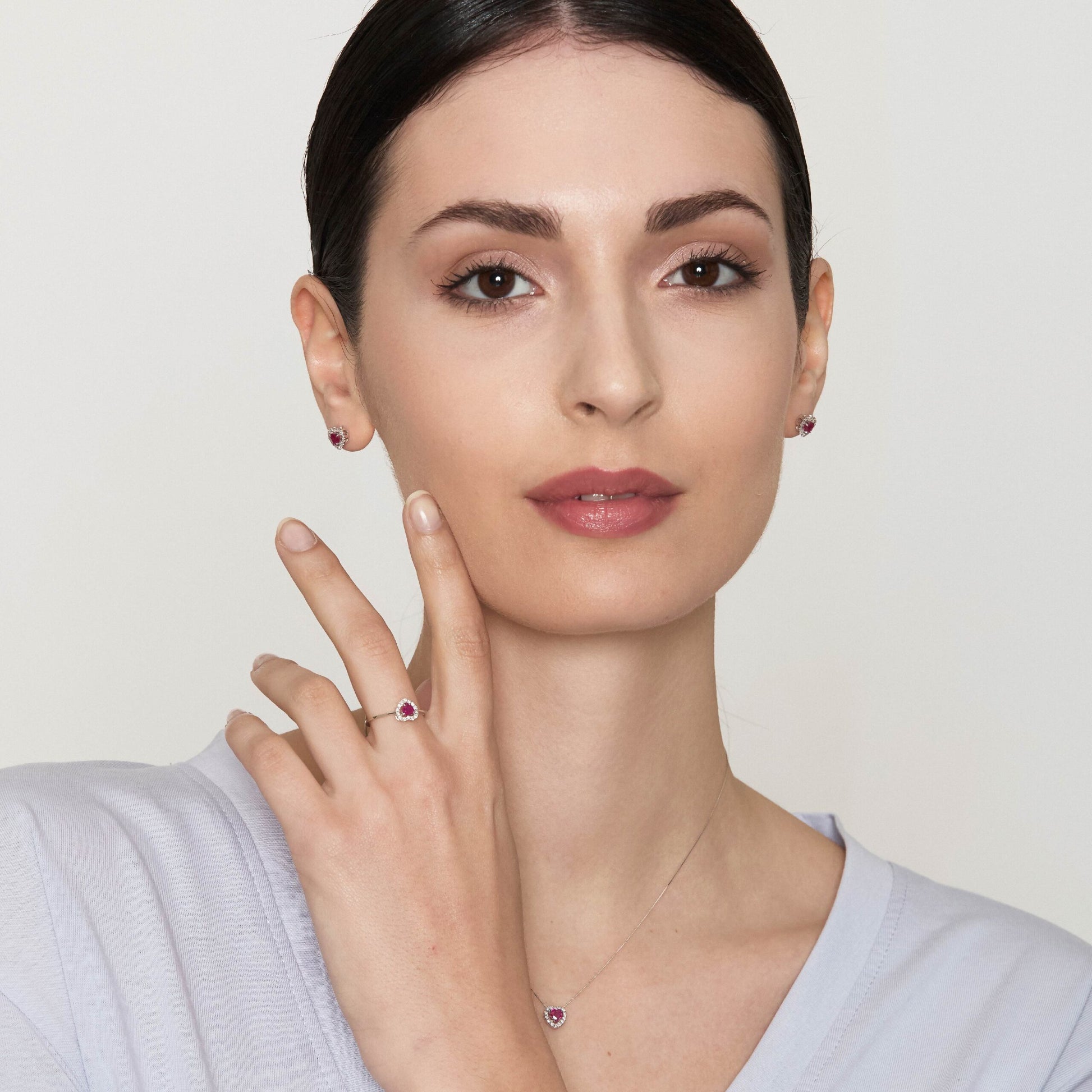 Diamonds | Anello in oro, diamanti e rubino