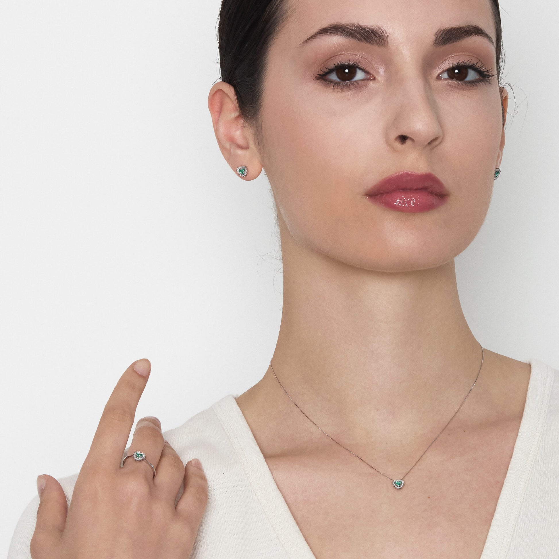 Diamonds | Anello in oro, diamanti e smeraldo