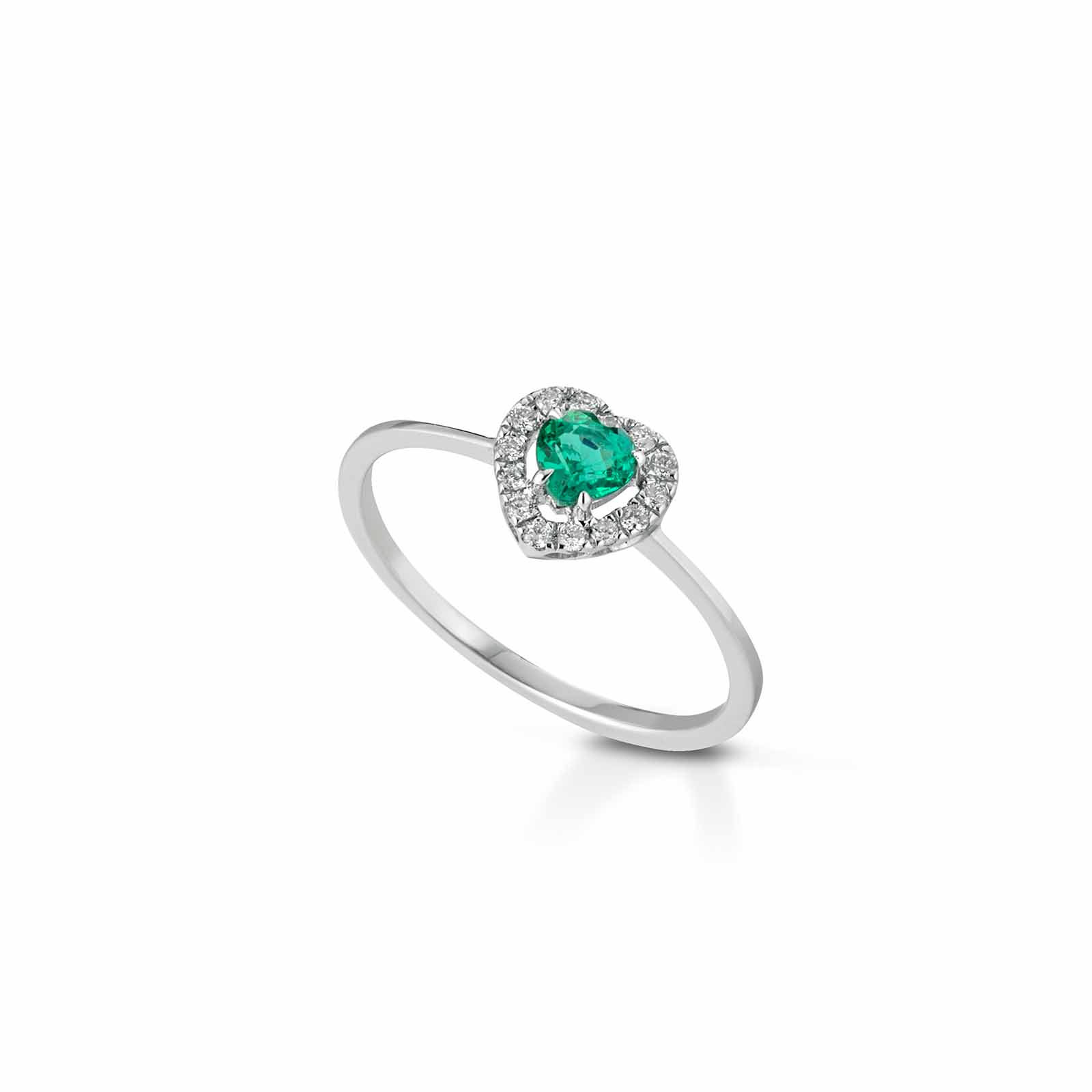 Diamonds | Anello in oro, diamanti e smeraldo