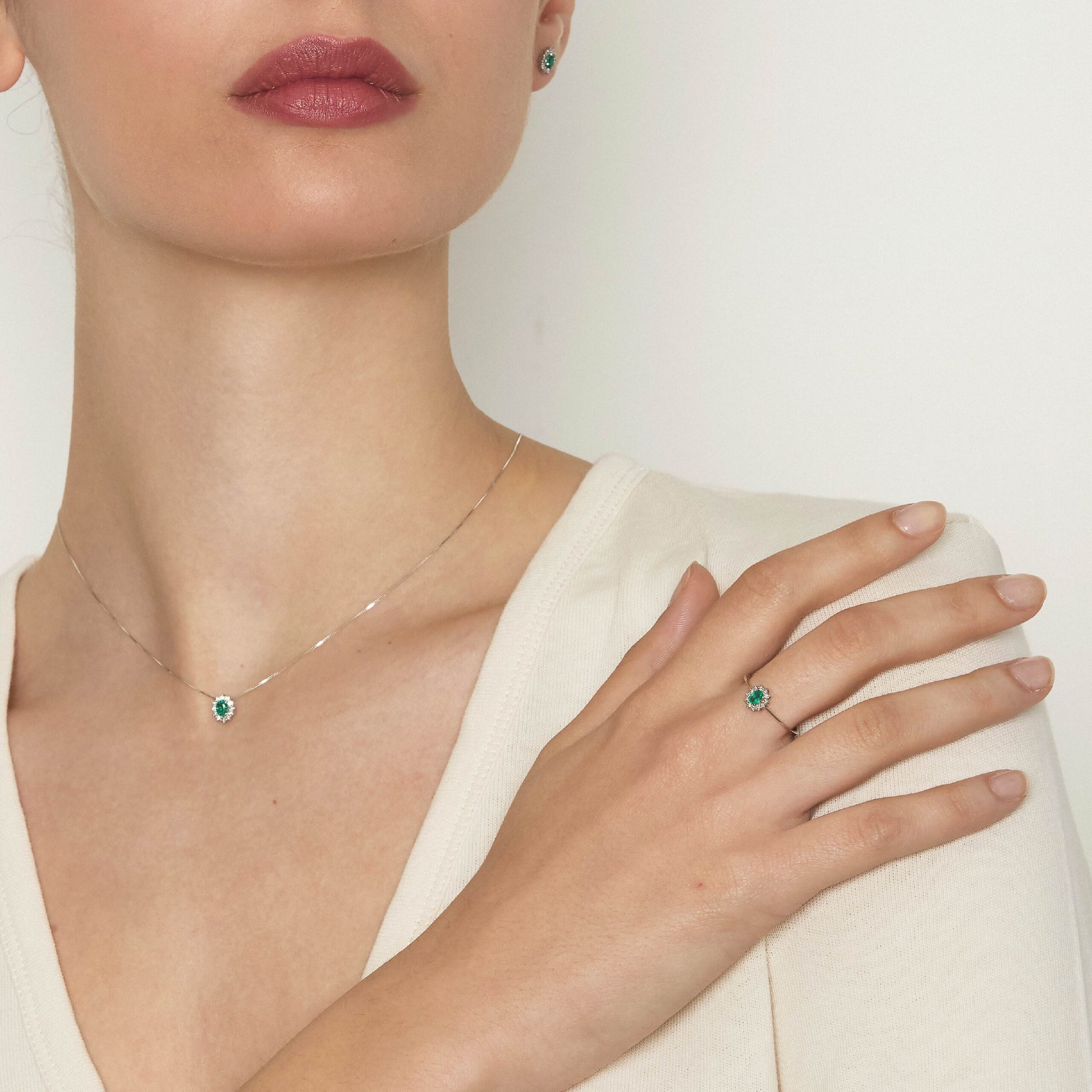 Diamonds | Anello in oro, diamanti e smeraldo