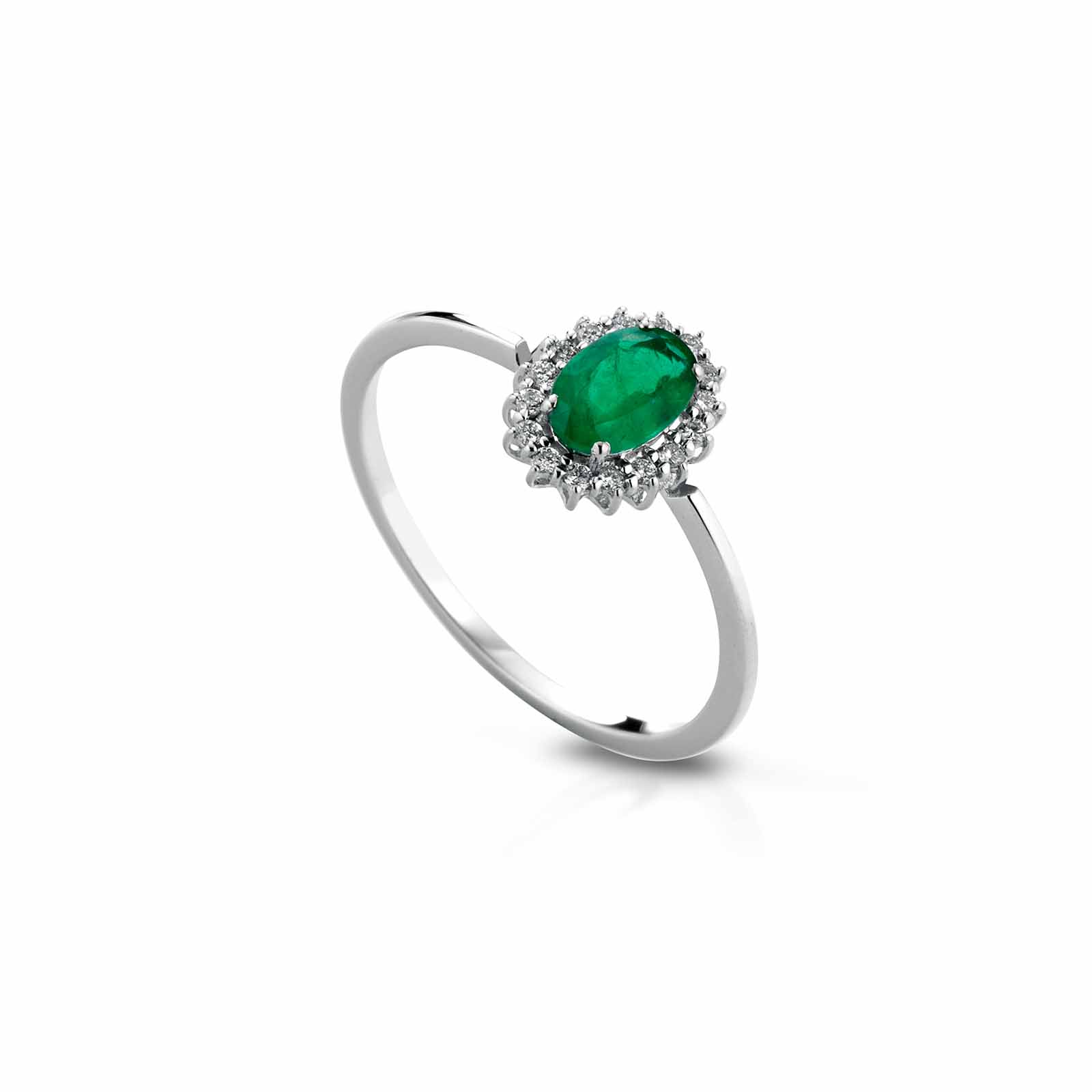 Diamonds | Anello in oro, diamanti e smeraldo