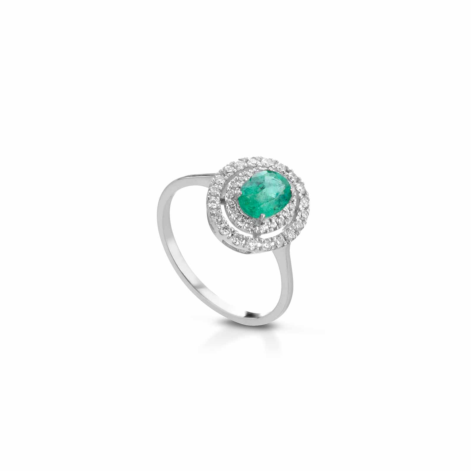 Diamonds | Anello in oro, diamanti e smeraldo