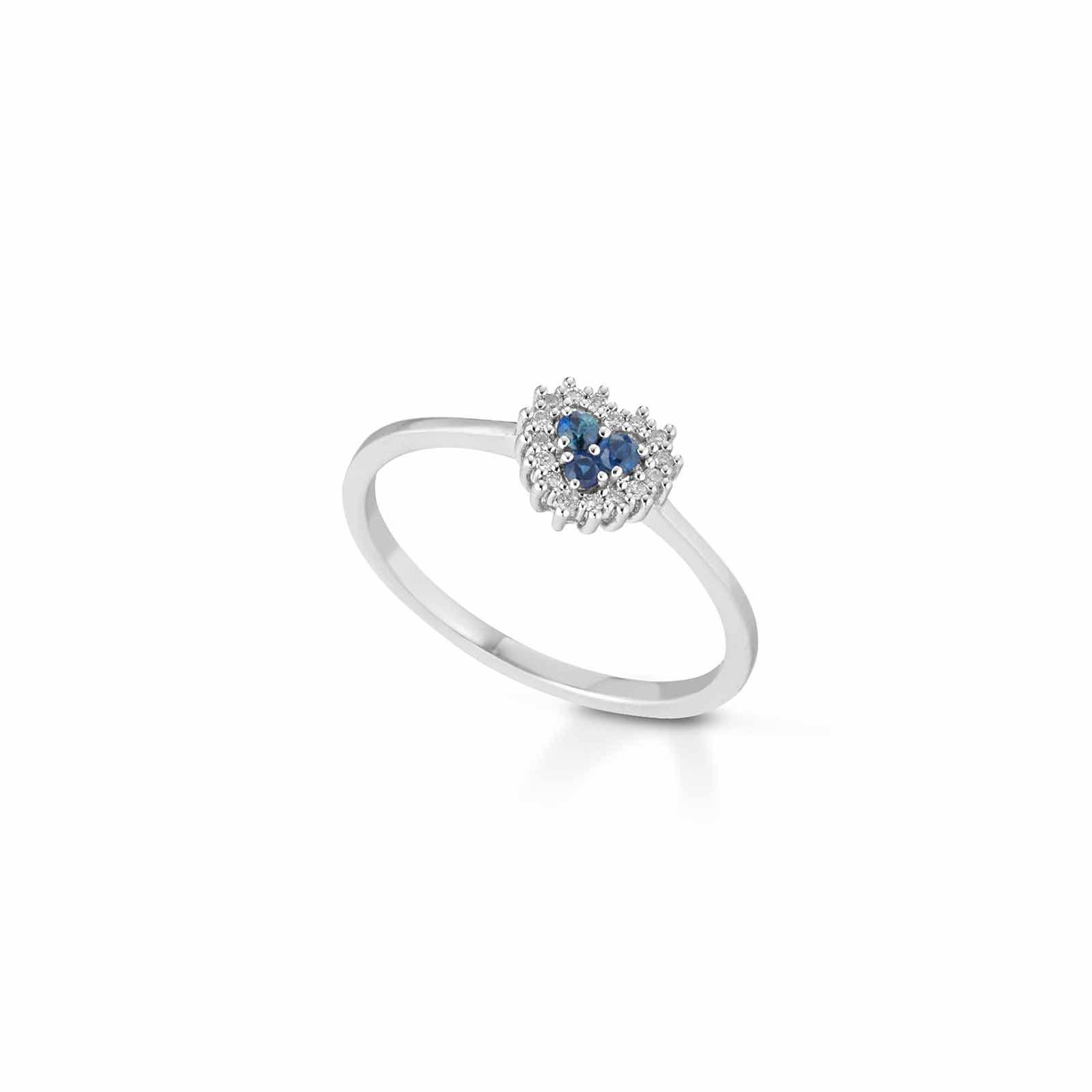 Diamonds | Anello in oro, diamanti e zaffiro blu