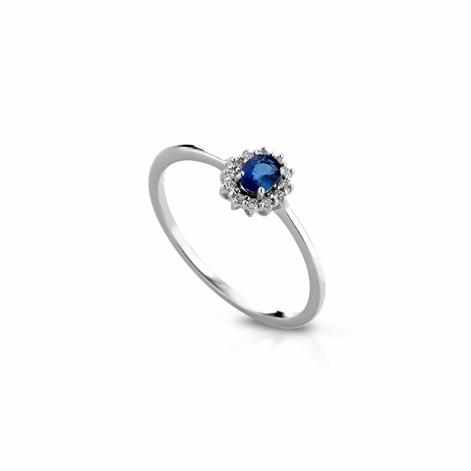 Diamonds | Anello in oro, diamanti e zaffiro blu
