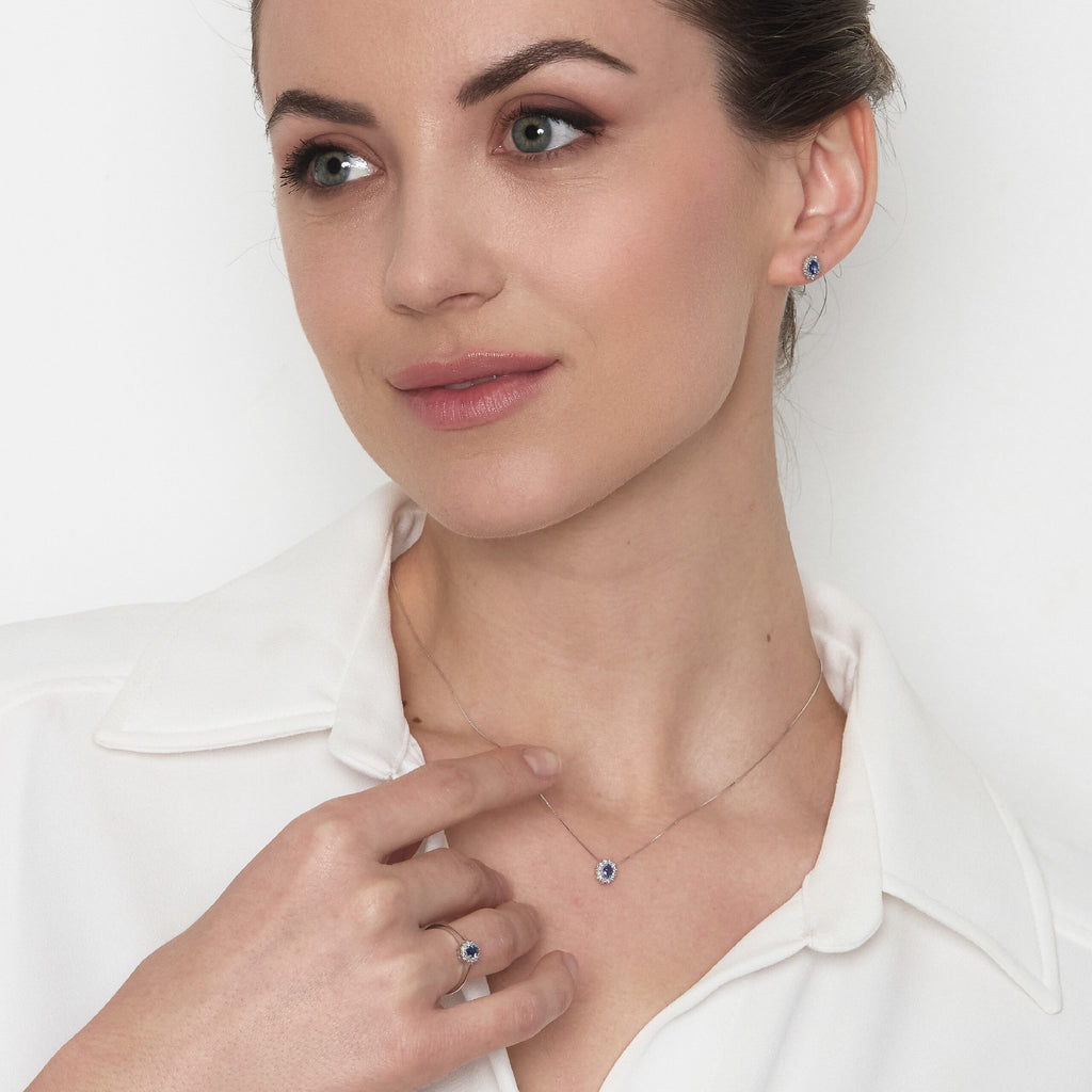Diamonds | Anello in oro, diamanti e zaffiro blu