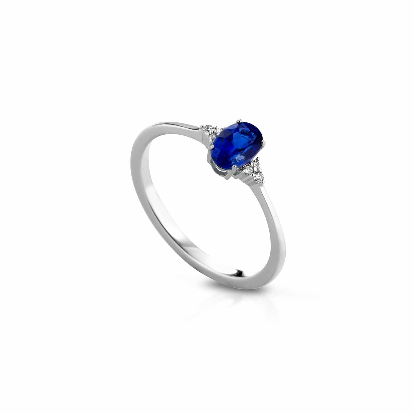 Diamonds | Anello in oro, diamanti e zaffiro blu