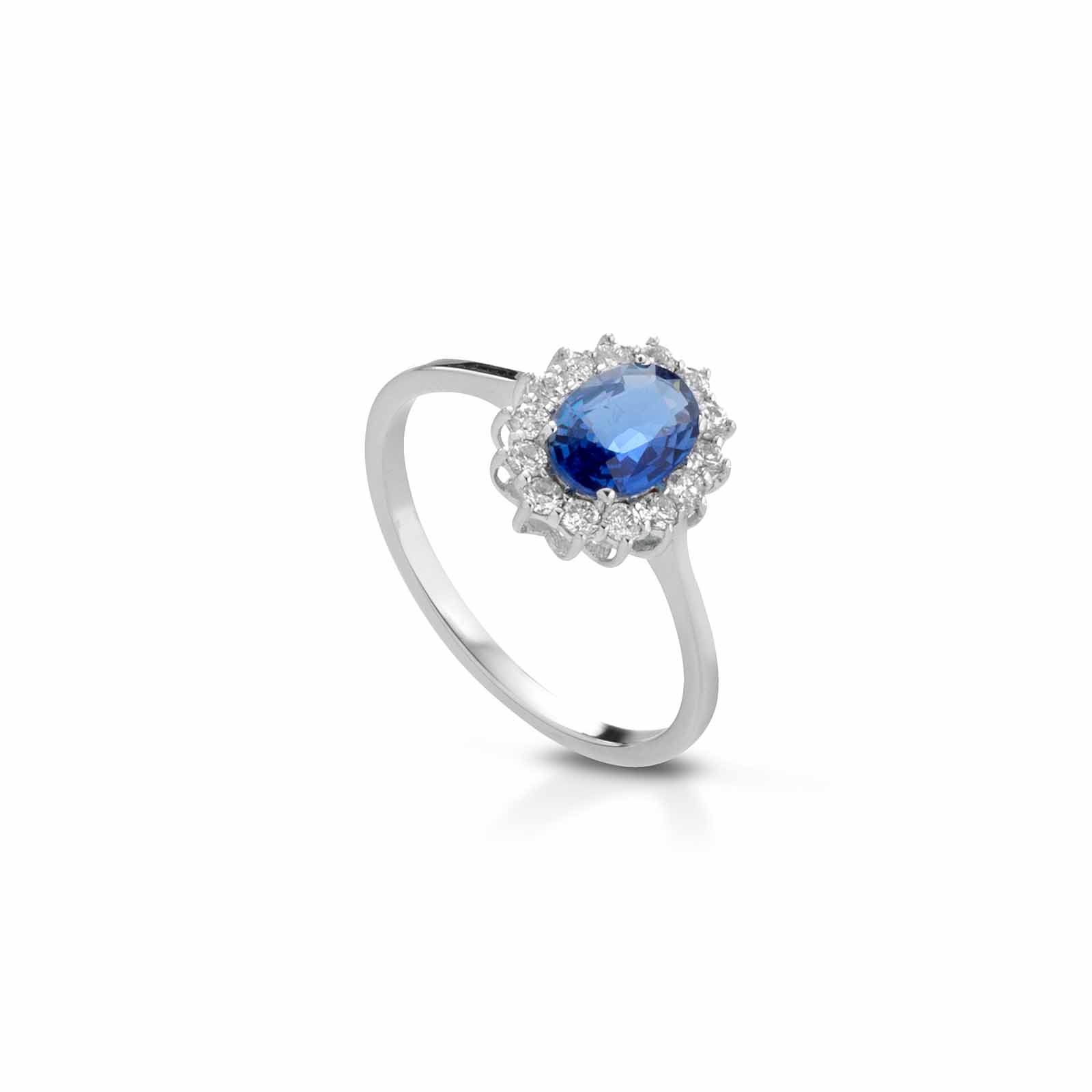 Diamonds | Anello in oro, diamanti e zaffiro blu