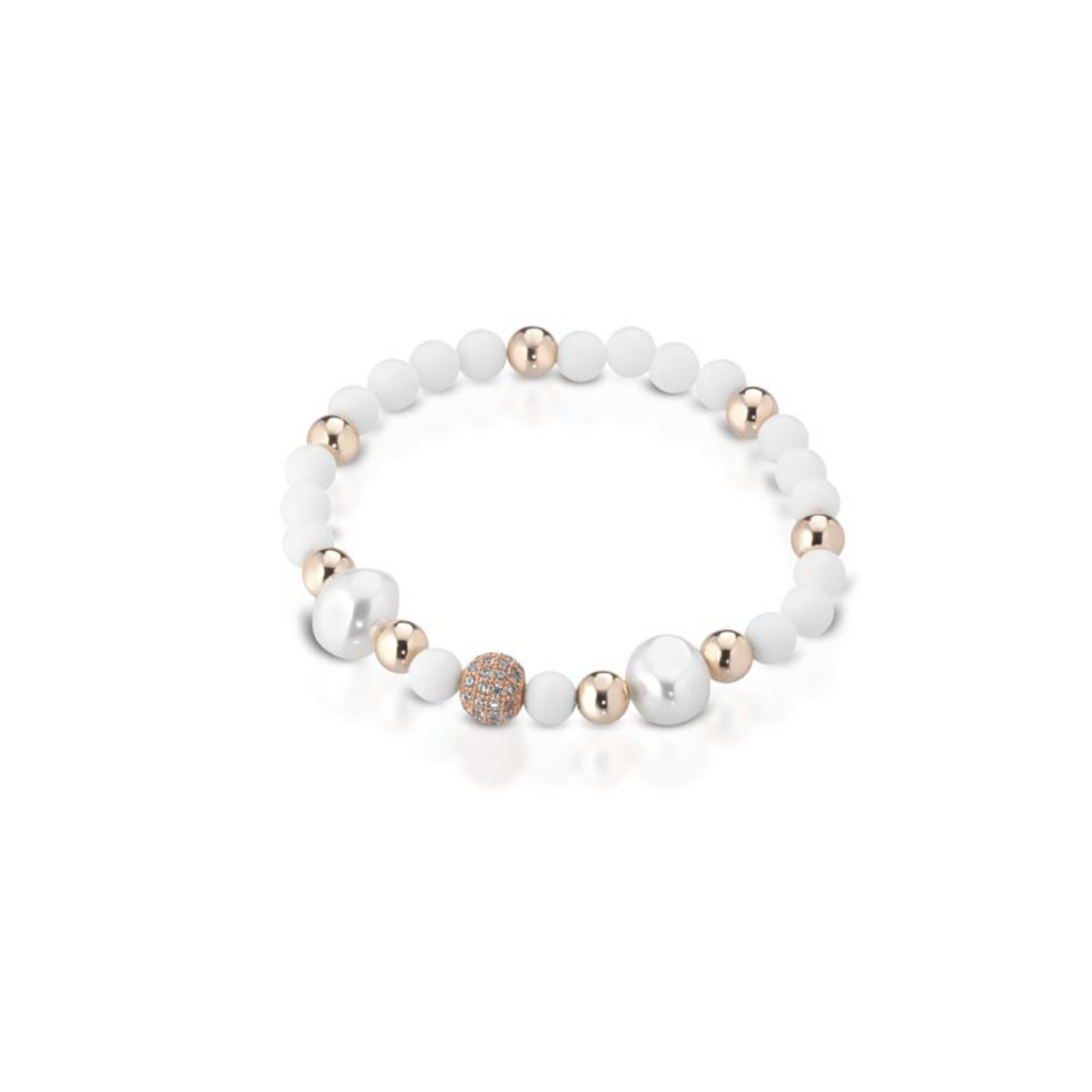 Violetta | Bracciale con perle, pietre e argento