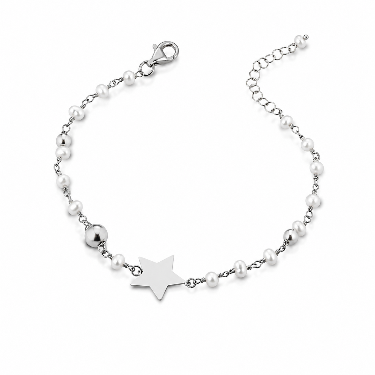 Etoile | Bracciale in argento e perle