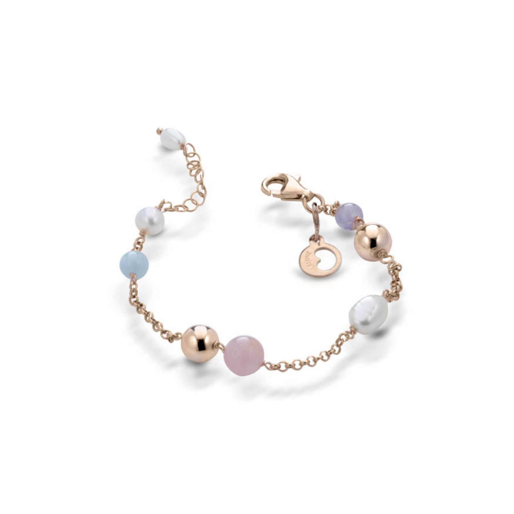 Violetta | Bracciale con perle, pietre e argento