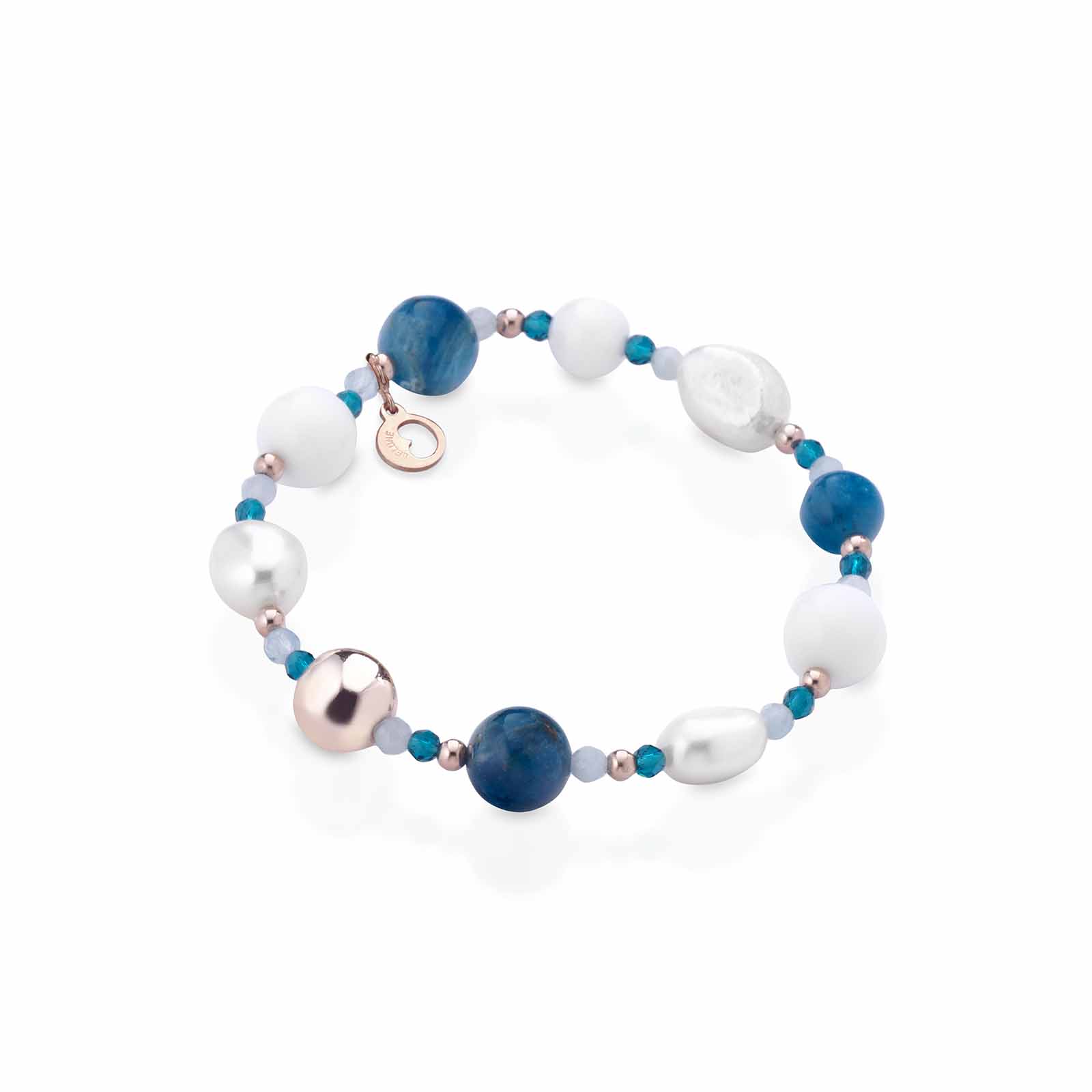 Nuova Blanche | Bracciale con perle, argento e pietre naturali