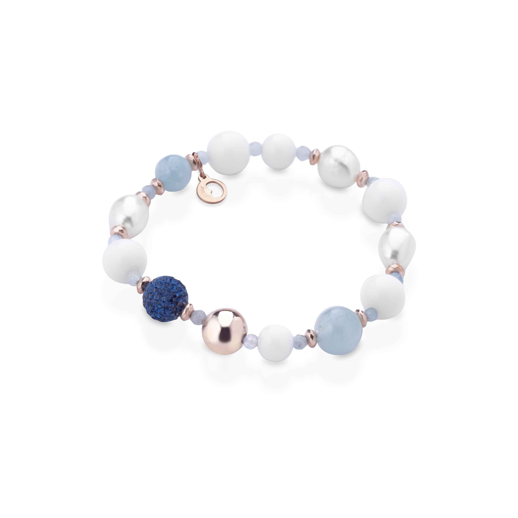 Nuova Blanche | Bracciale con perle, argento e pietre