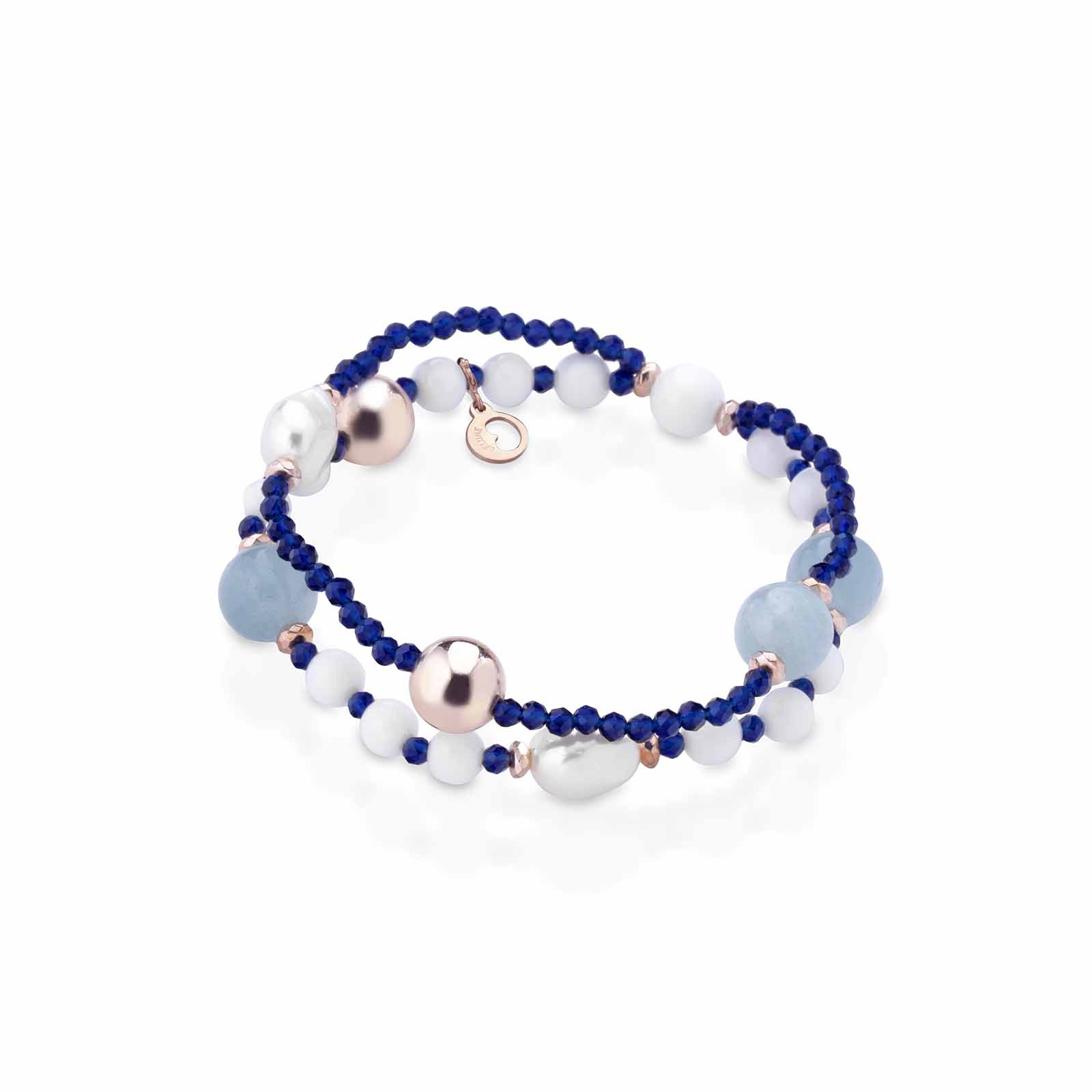 Nuova Blanche | Bracciale con perle, argento e pietre