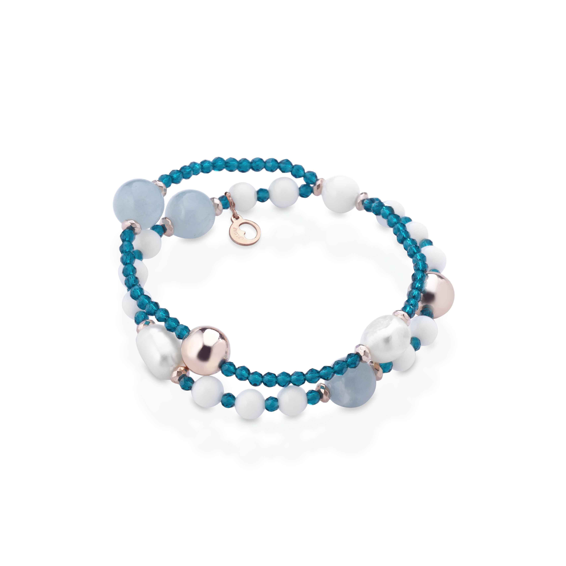 Nuova Blanche | Bracciale con perle, argento e pietre