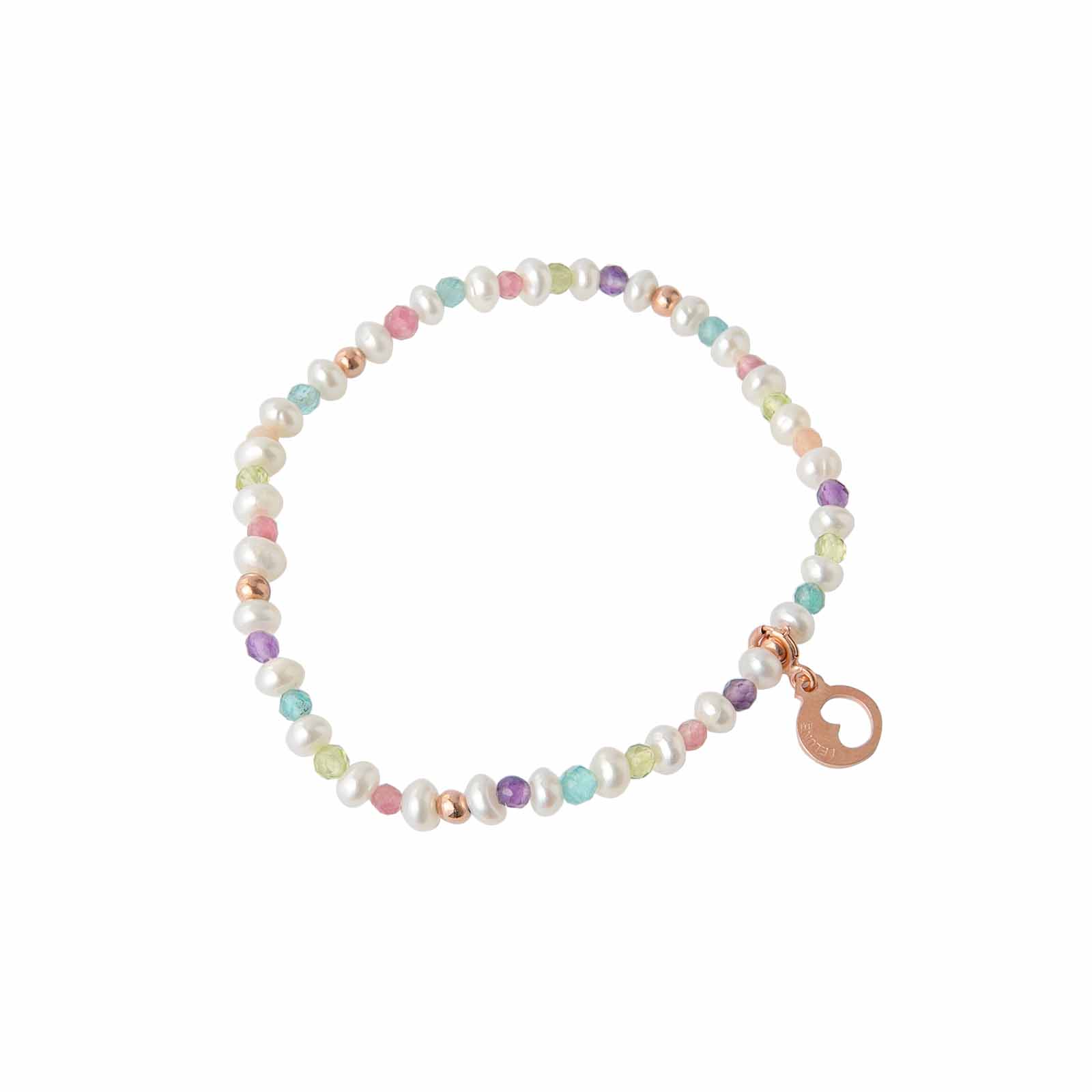 Young Summer | Bracciale con perle, argento e pietre naturali