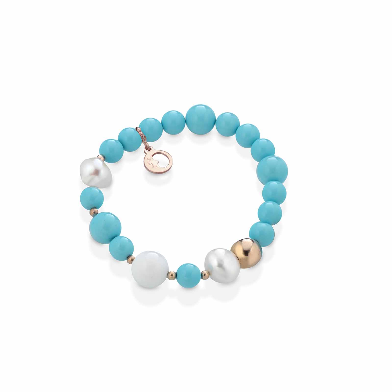 Vaiana | Bracciale con perle, turchese ed argento