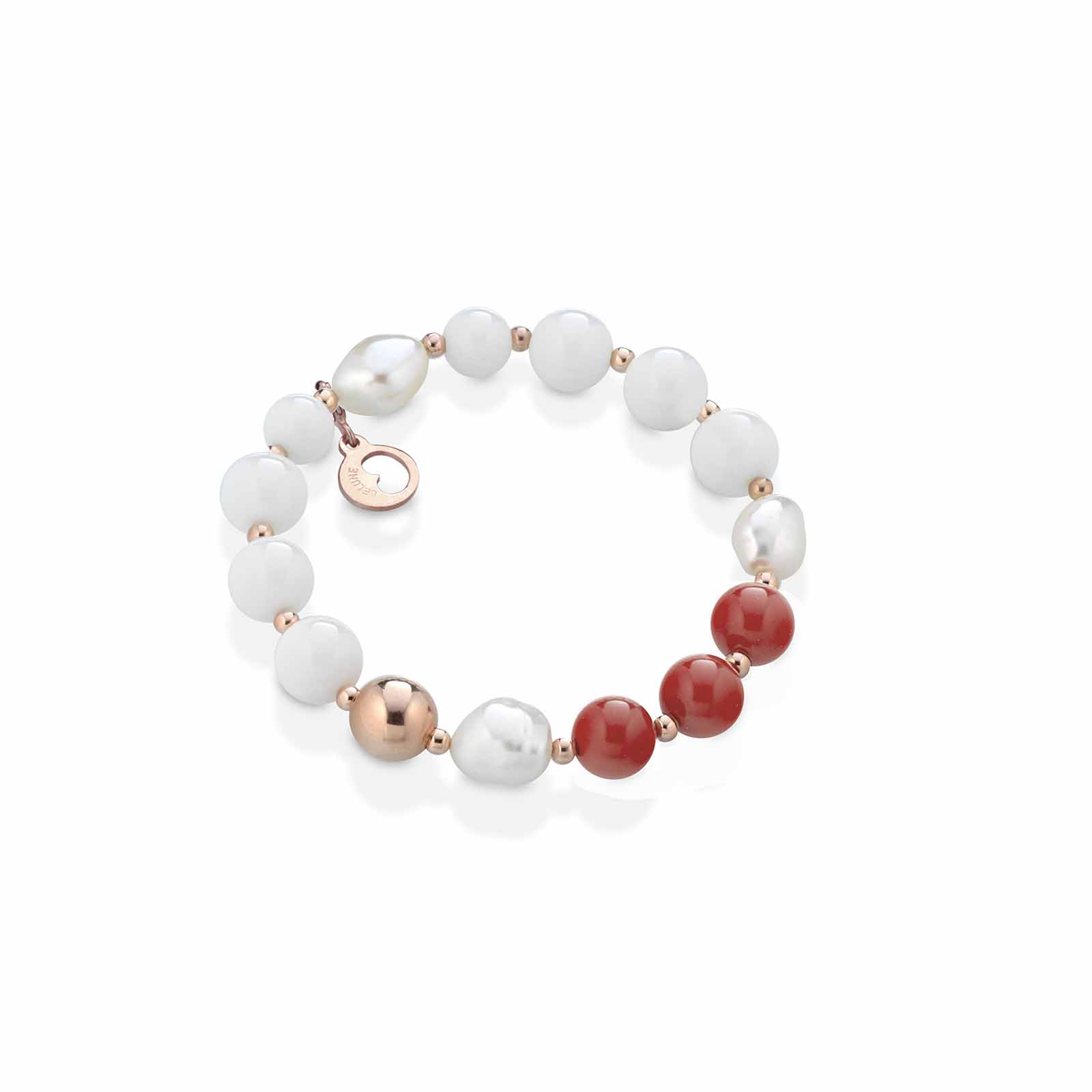 Vaiana | Bracciale con perle, corallo ed argento