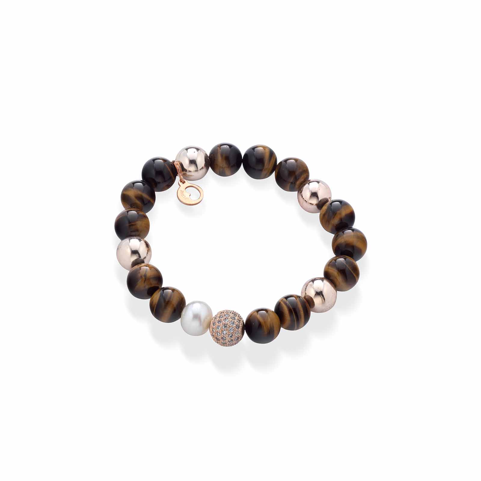 Memories | Bracciale con perle, argento e pietre