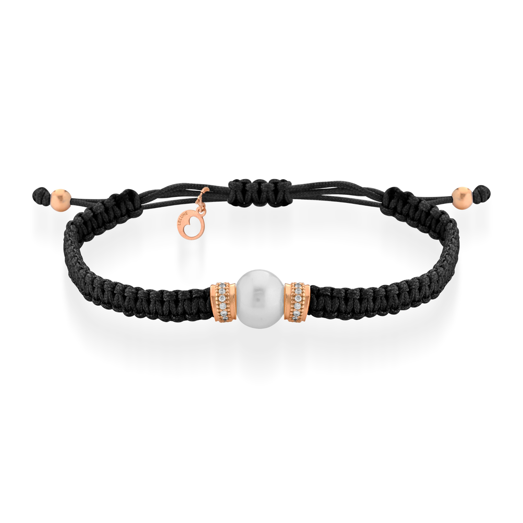 Rainbow | Bracciale con perla in cordino regolabile