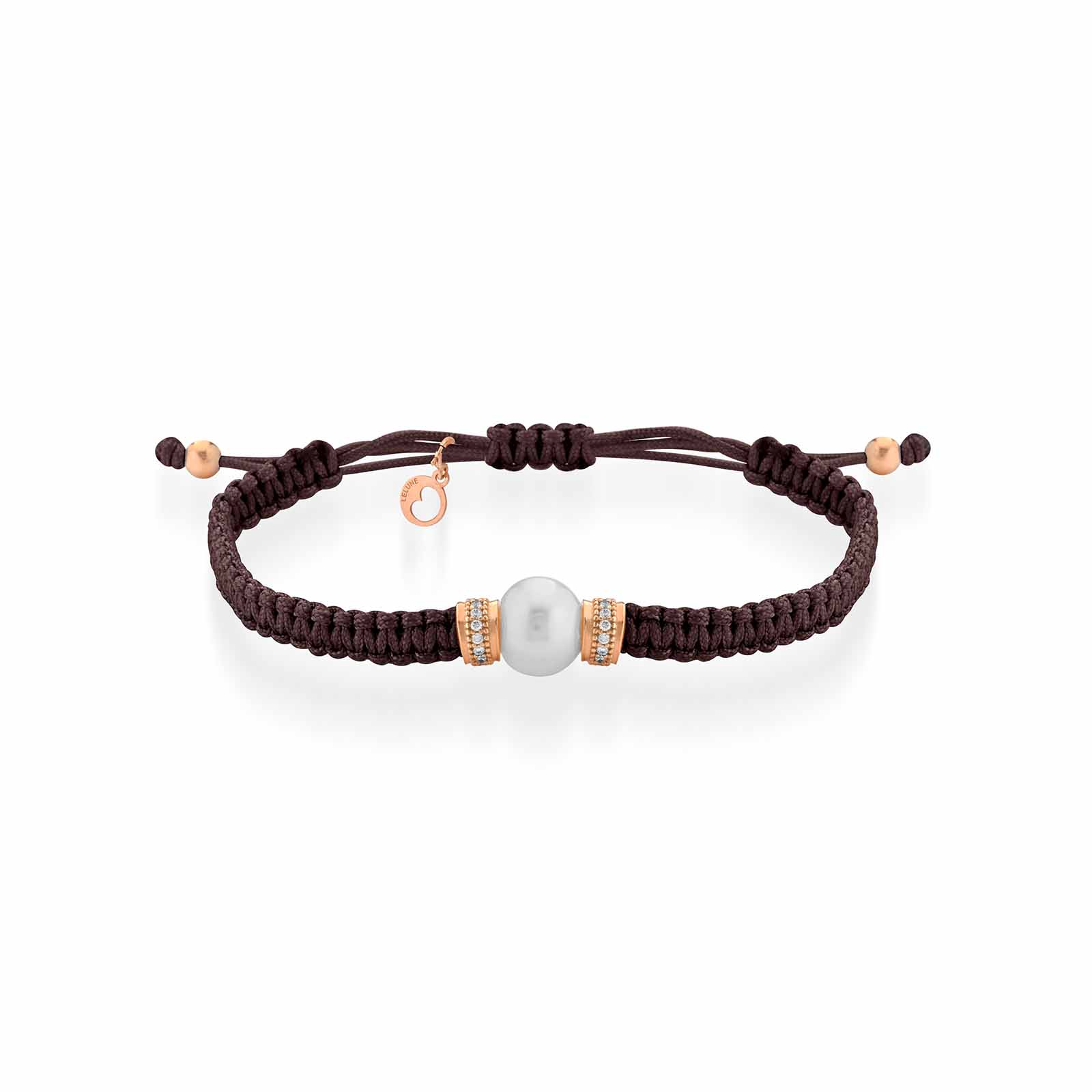 Rainbow | Bracciale con perla in cordino regolabile