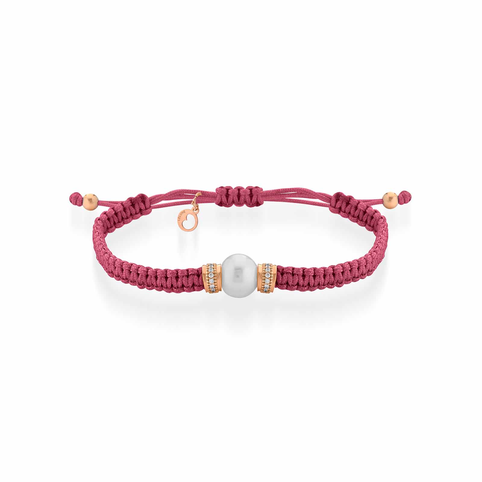 Rainbow | Bracciale con perla in cordino regolabile