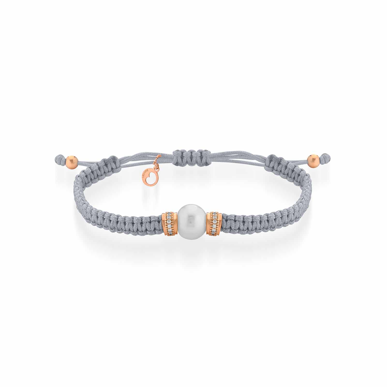 Rainbow | Bracciale con perla in cordino regolabile