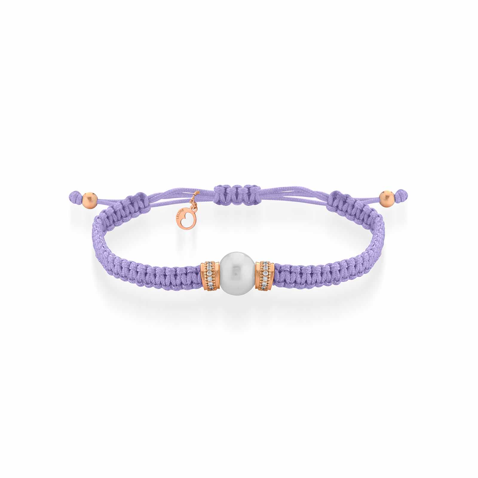 Rainbow | Bracciale con perla in cordino regolabile