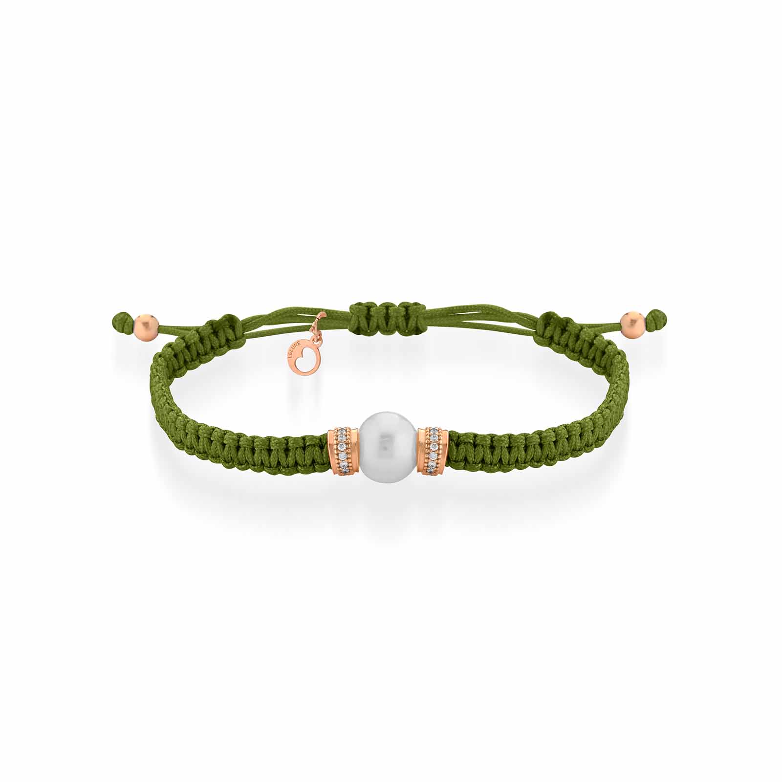 Rainbow | Bracciale con perla in cordino regolabile