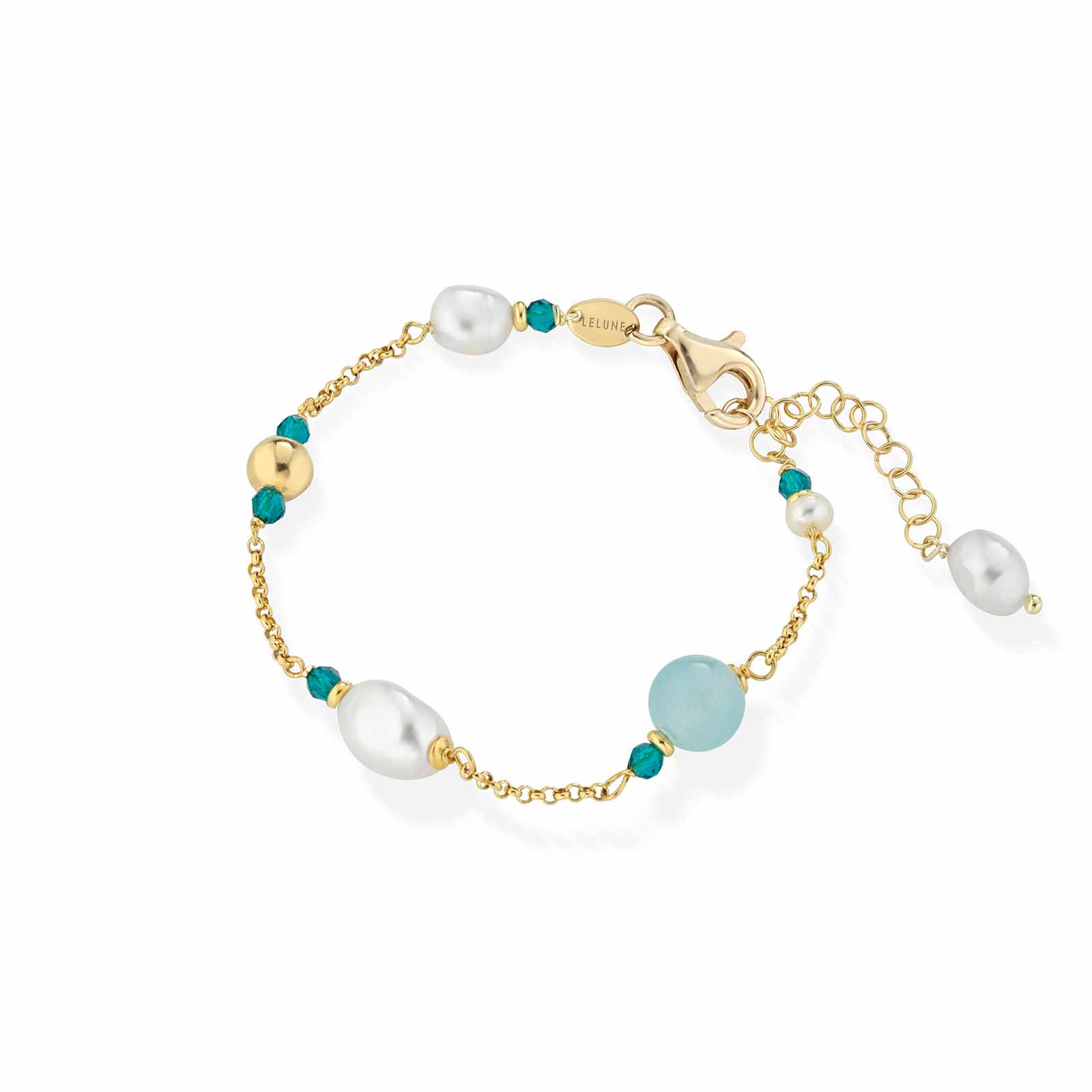 Cristelle Summer | Bracciale in argento, giada, spinello e perle