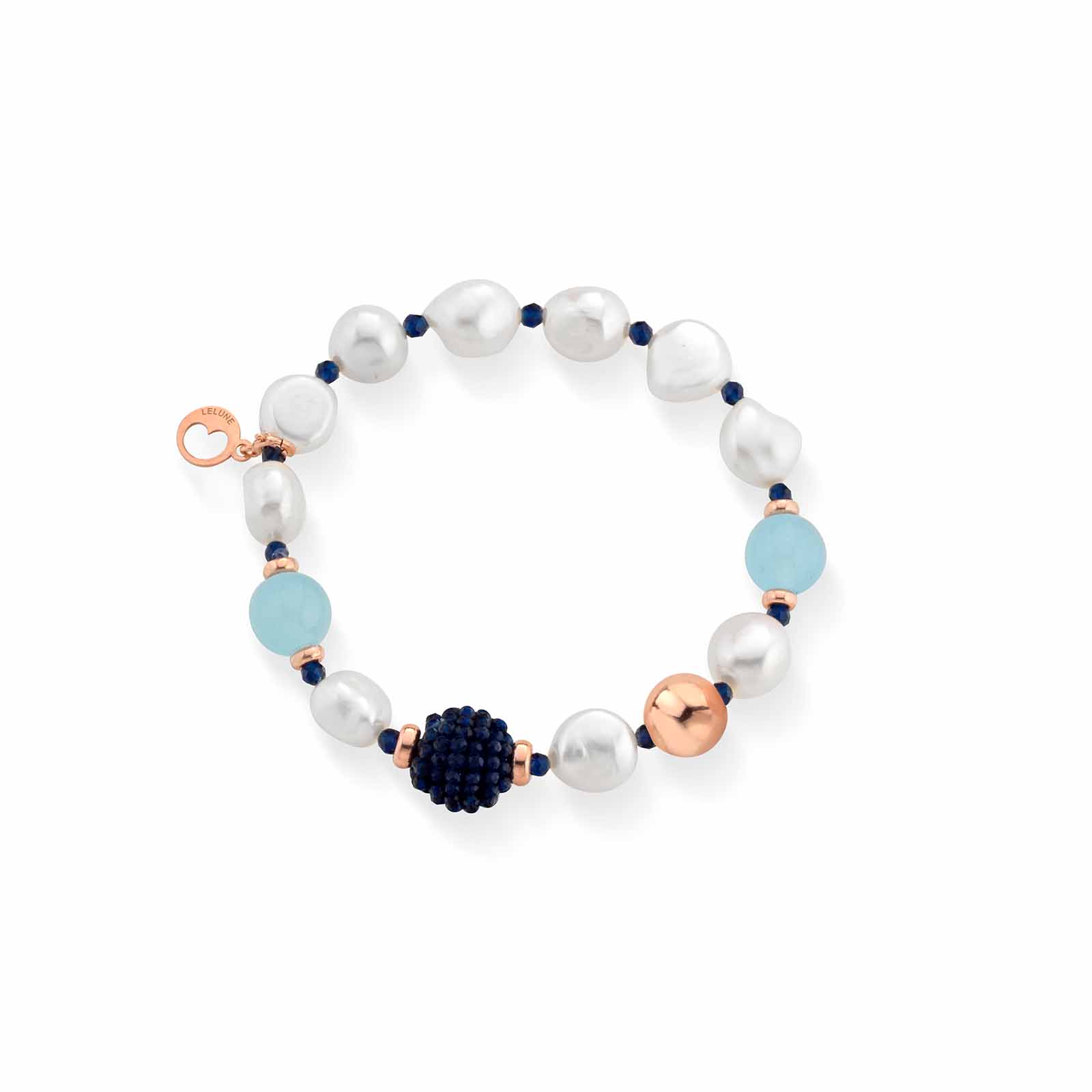 Sophie | Bracciale con perle, argento, spinello e giada