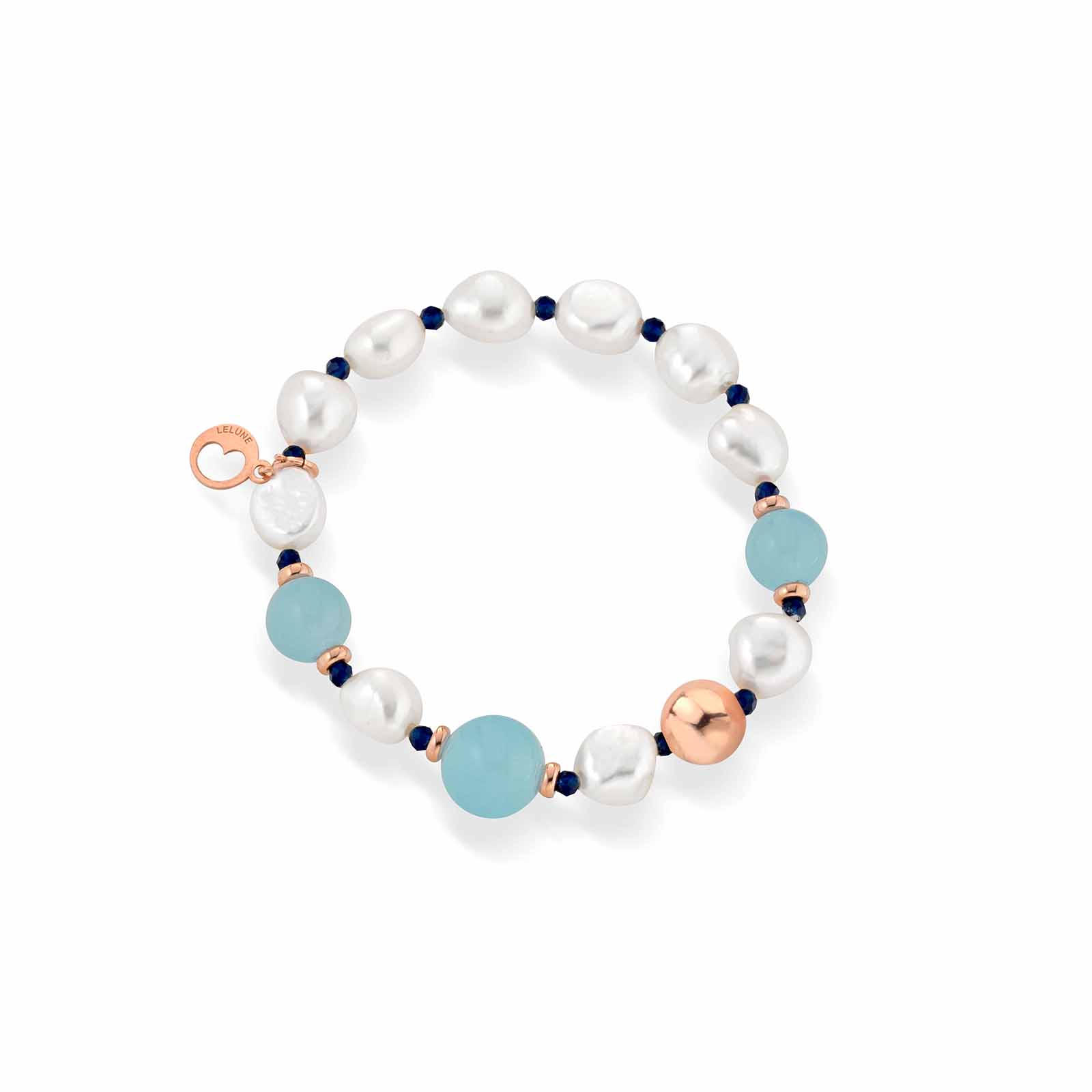 Sophie | Bracciale con perle, argento, spinello e giada
