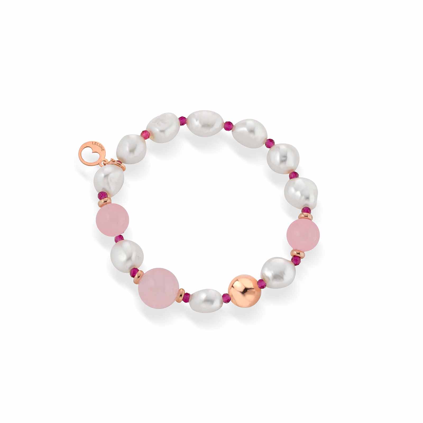 Sophie | Bracciale con perle, argento, spinello e giada