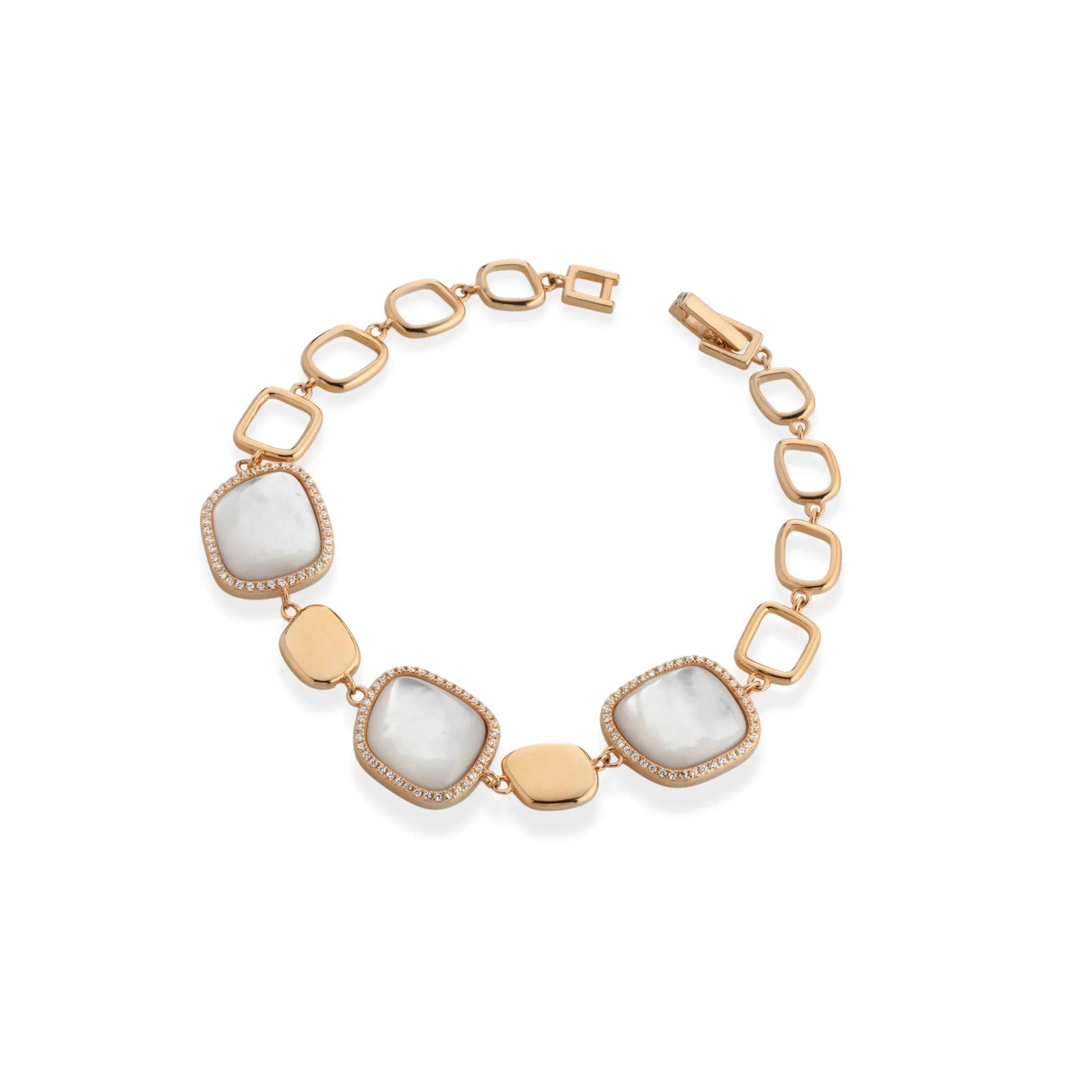 Sidney | bracelet in silver, Australian mother of pearl and zirconia