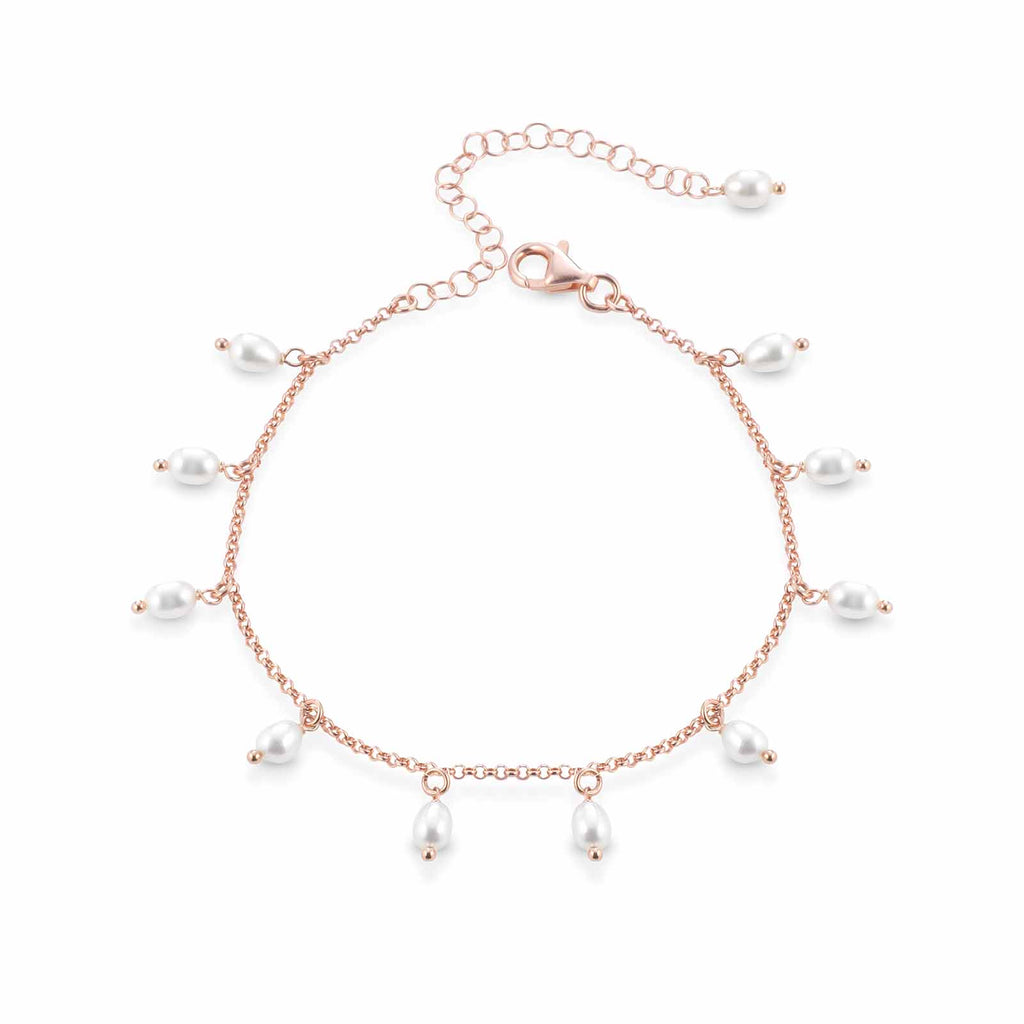 Young | Silver and Pearl Anklet