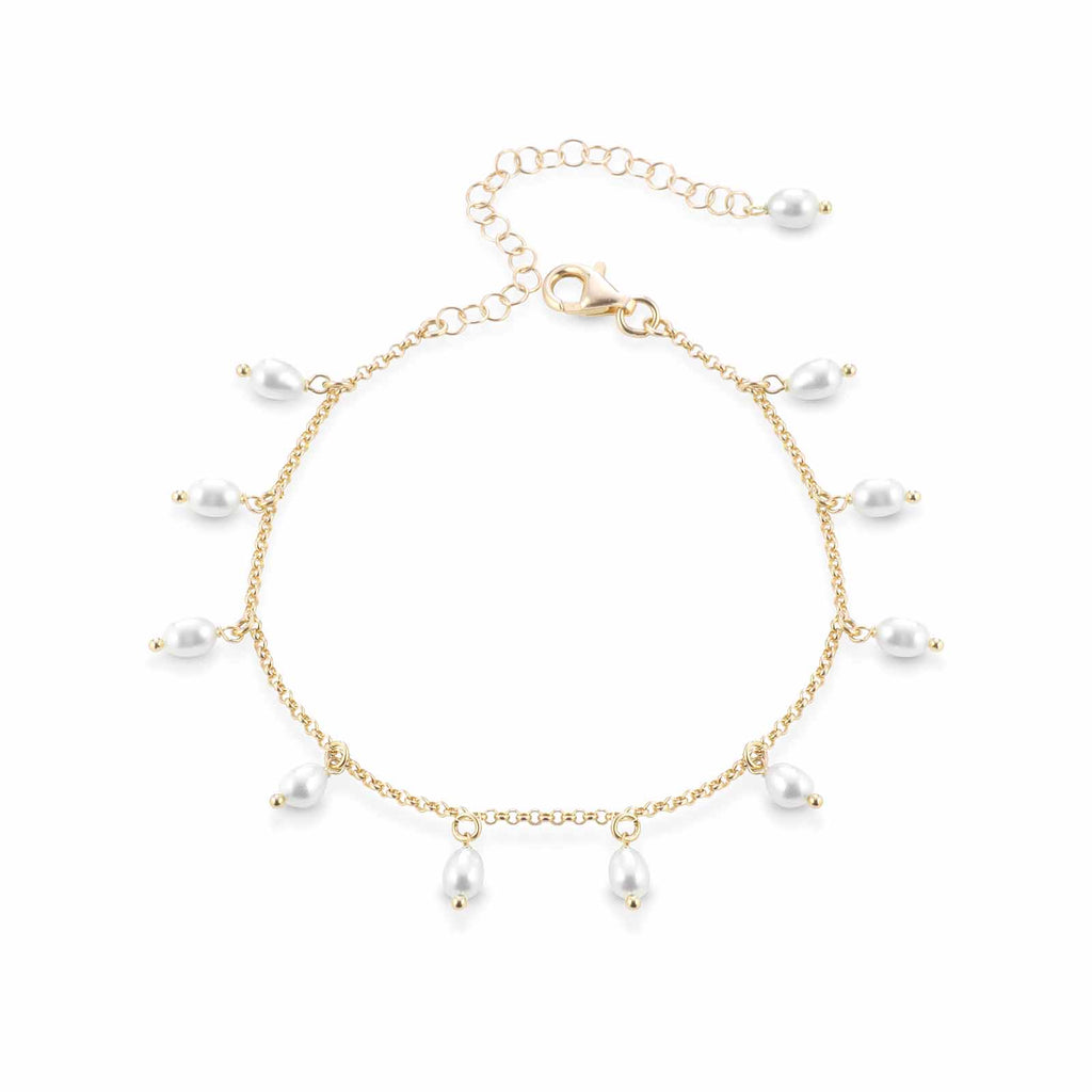 Young | Silver and Pearl Anklet
