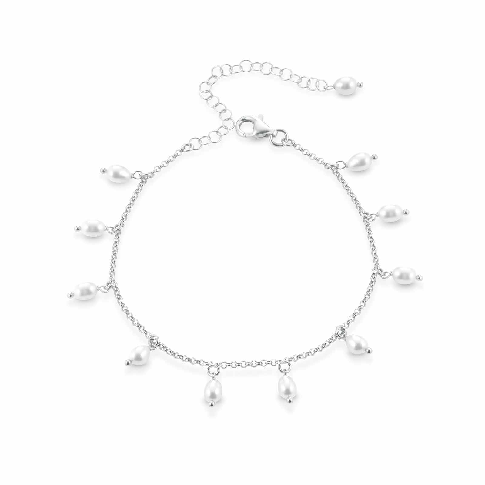 Young | Cavigliera in argento e perle