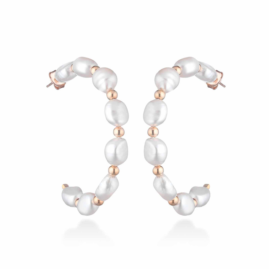 Young | Orecchini in argento e perle