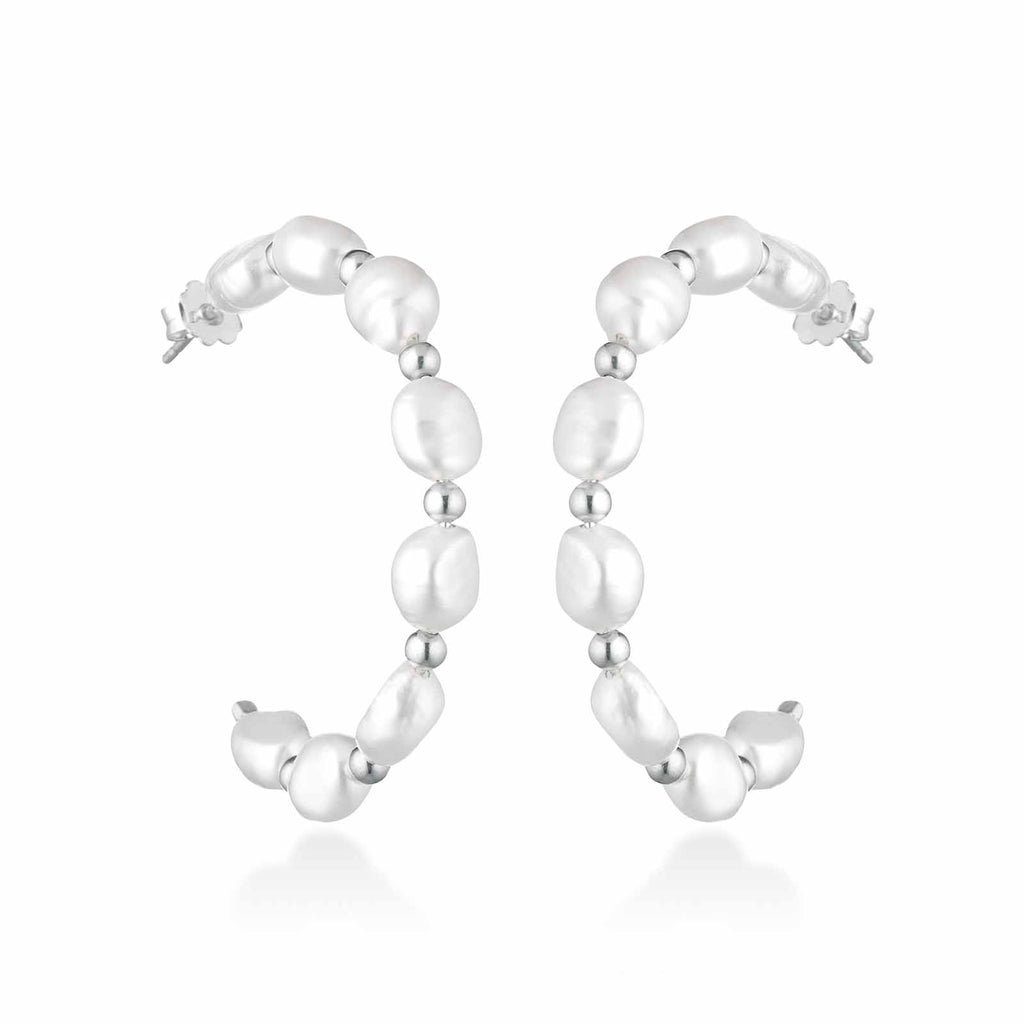 Young | Orecchini in argento e perle