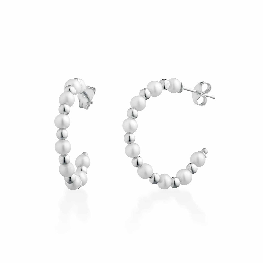 Young | Orecchini in argento e perle