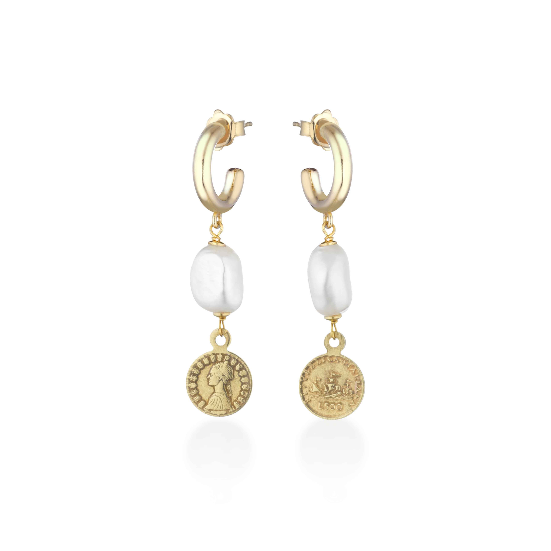 Fifth Avenue | Orecchini con perle e argento