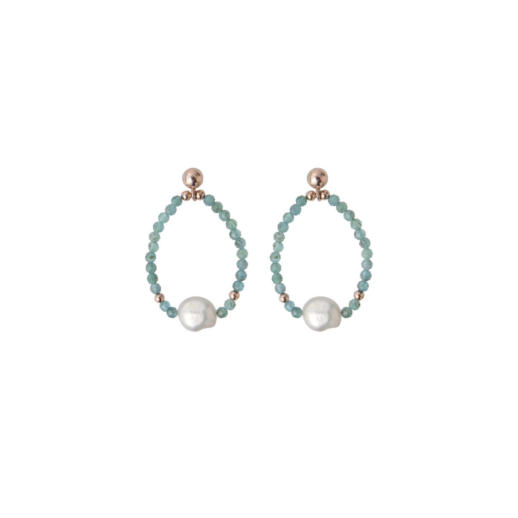 Young Summer | Orecchini in argento con perle e pietre