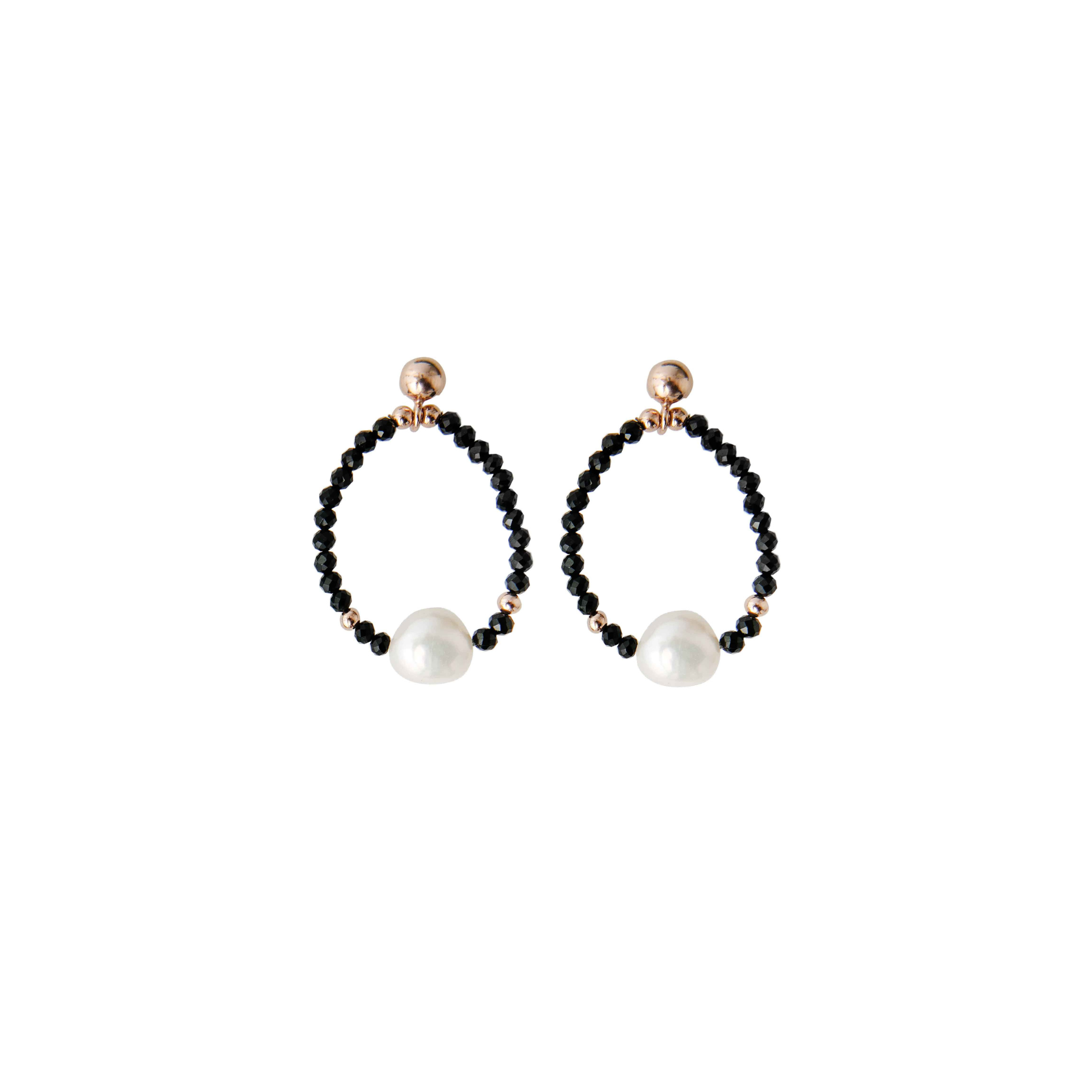Young Summer | Orecchini in argento con perle e pietre