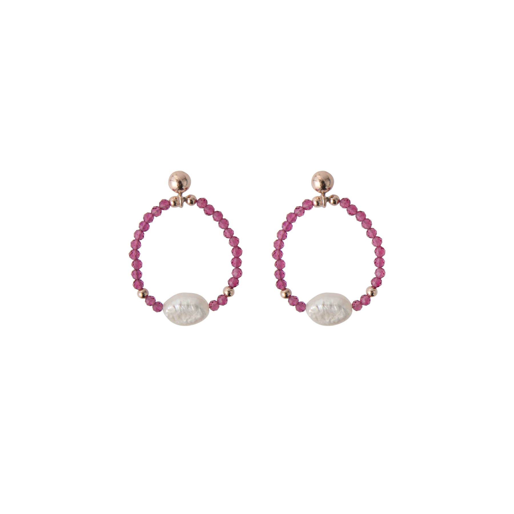 Young Summer | Orecchini in argento con perle e pietre